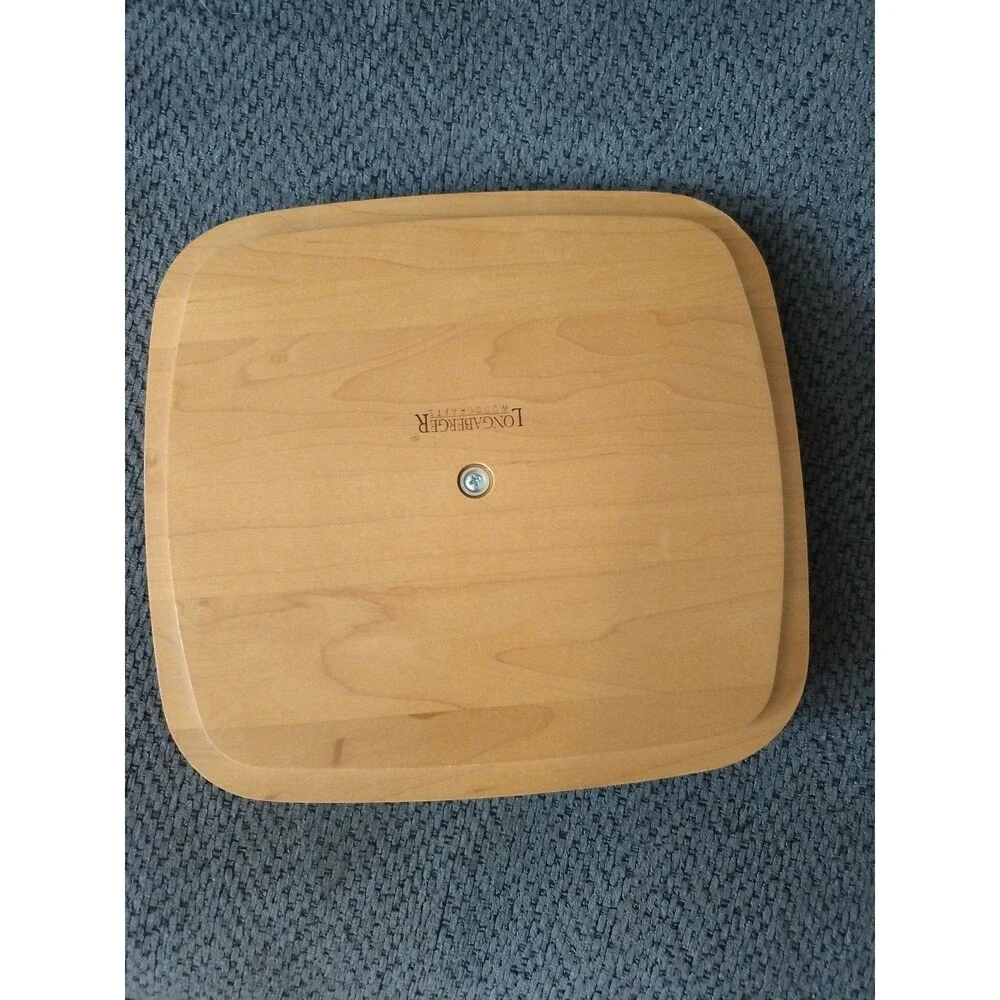 Longaberger WoodCrafts Lid 2000 Christmas Collection Deck The Halls Red Knob